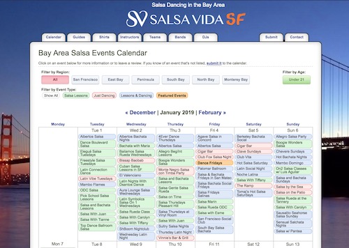 Salsa Calendar
