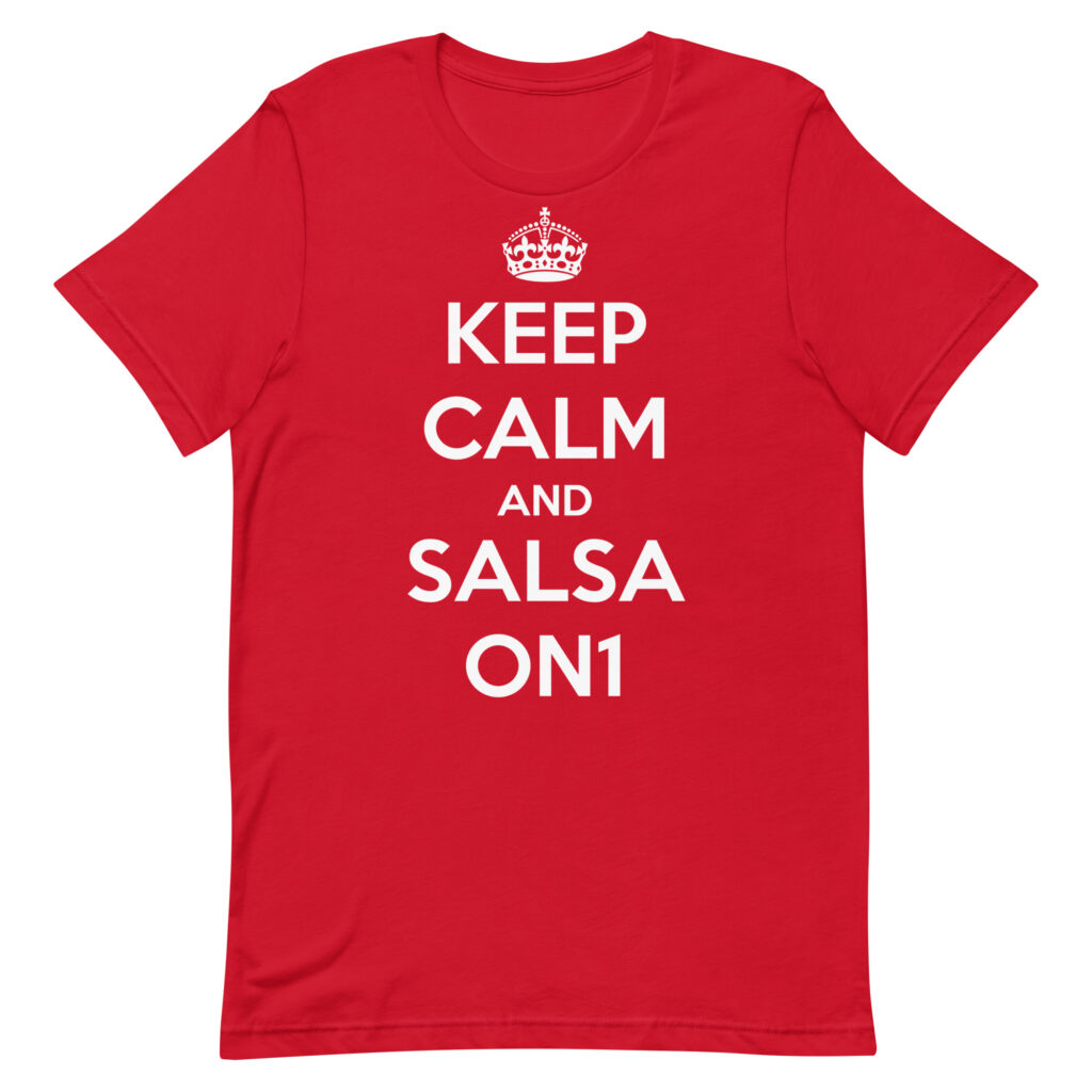 エクササイズグッズ salsation Dance Shirt unisex-staple-t-shirt-red-