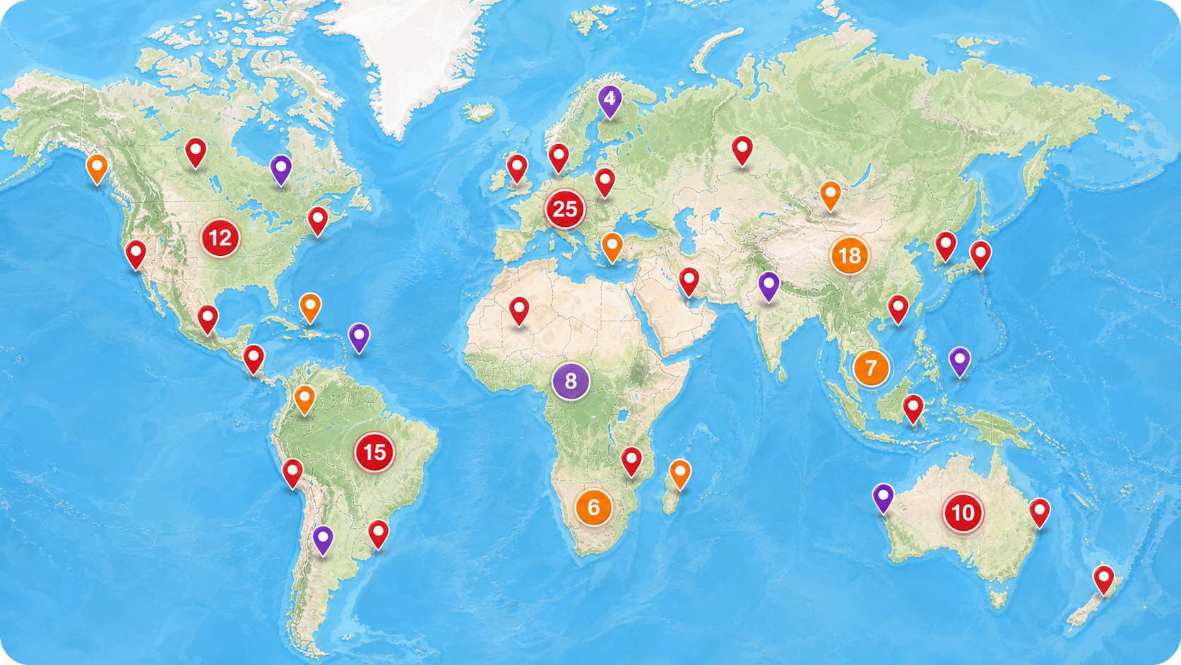 Salsa Vida global salsa map preview