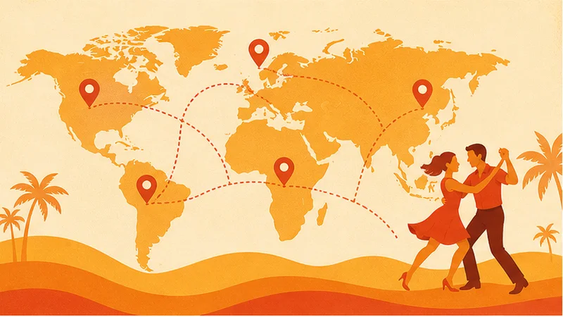 Viajera usando el mapa de Salsa Vida