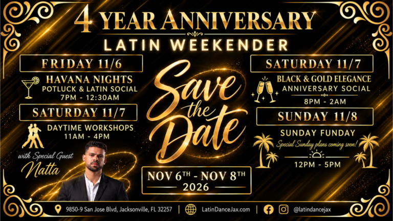 Latin Dance Weekender per il 4° Anniversario di Latin Dance Jax