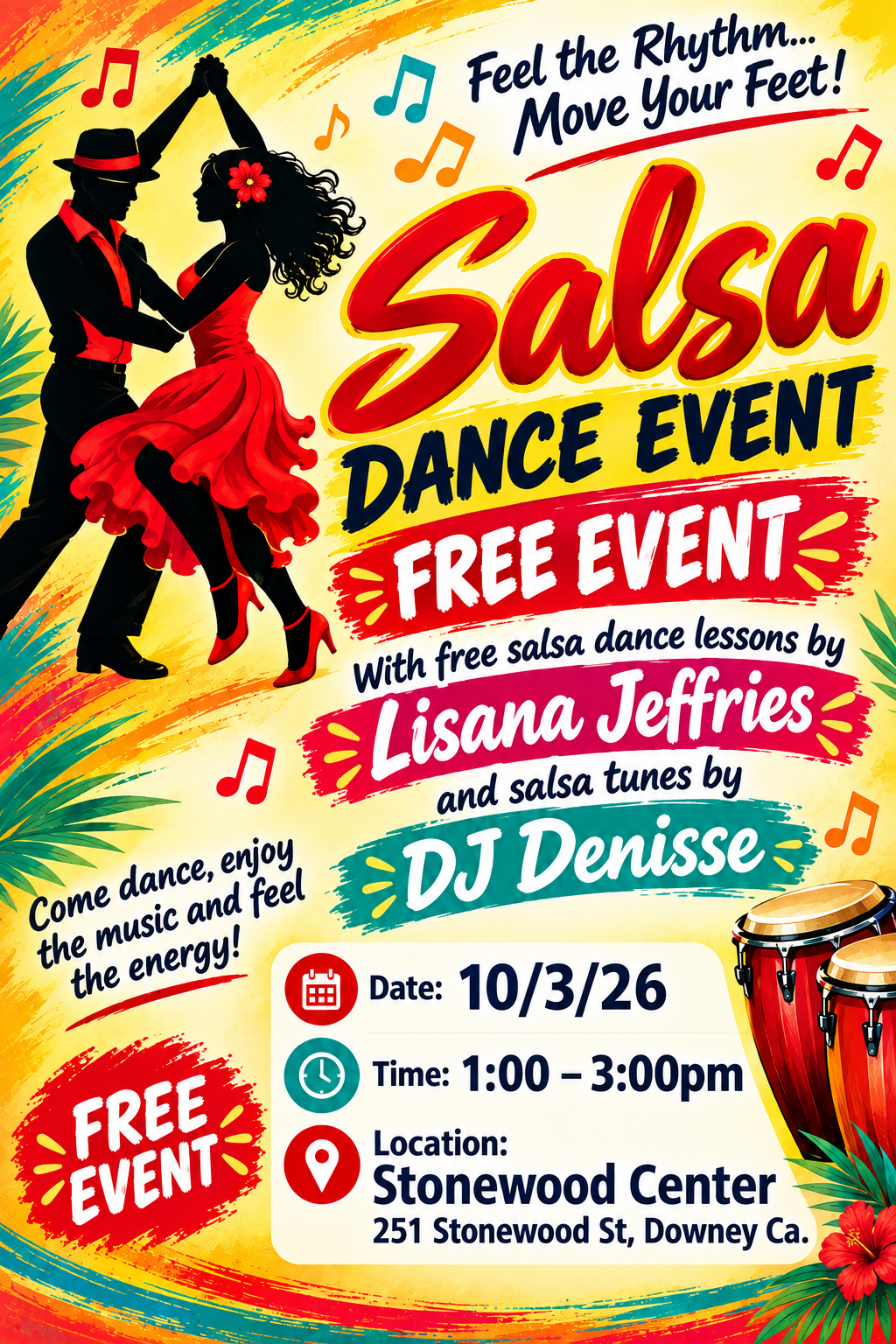 Kostenlose Salsa-Tanzkurse & Gesellschaft im Stonewood Center