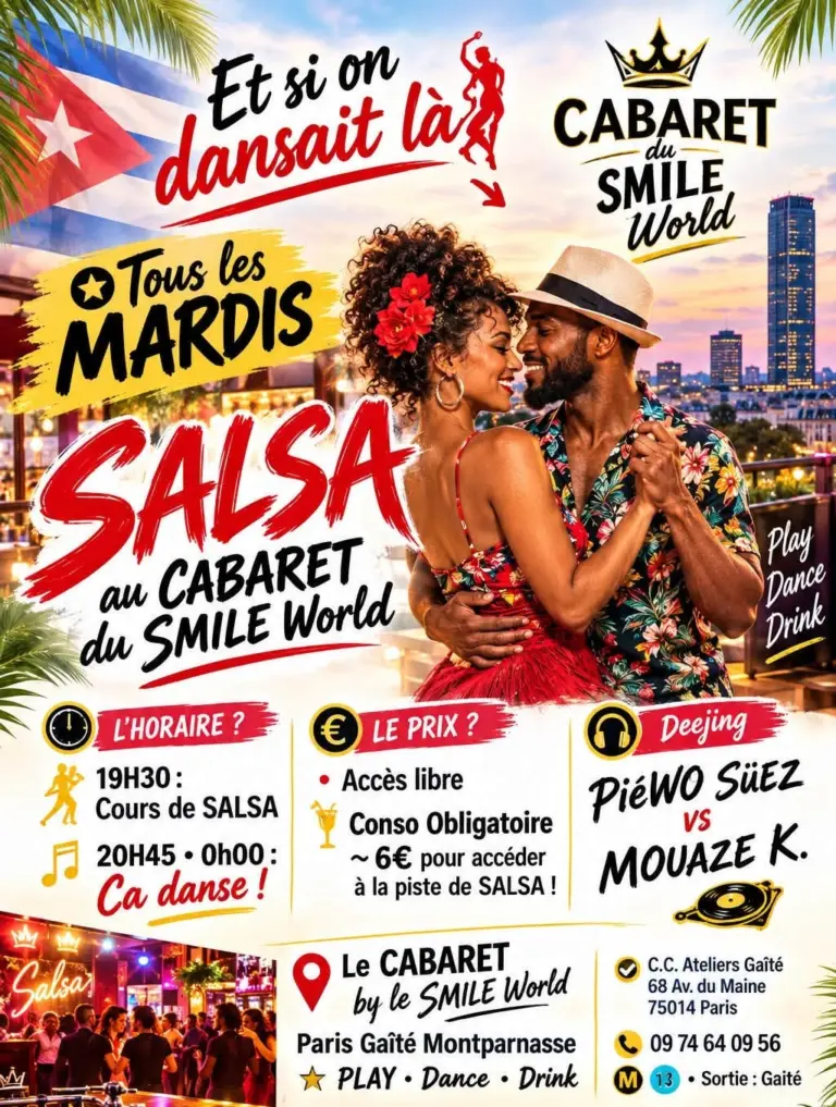 Noche de Salsa Martes en Smile World Montparnasse